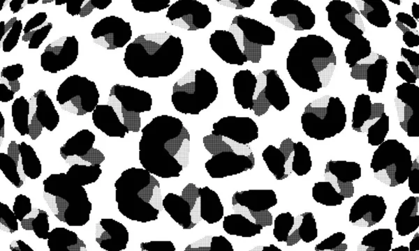 Huella de leopardo. Patrón de piel animal . — Vector de stock