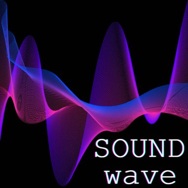 Dinamik sıvı şekli. Müzik dalgaları.