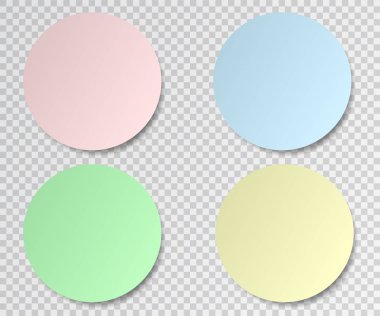 Yapışkan not gönder. Vektör illüstrasyonu.