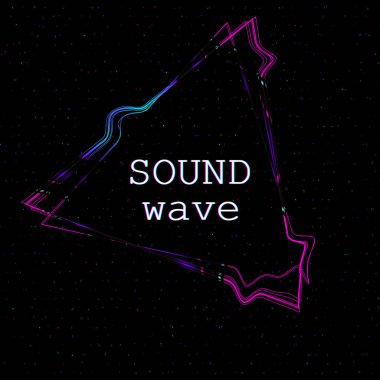 Ses dalgaları. Neon Renkli elementler.