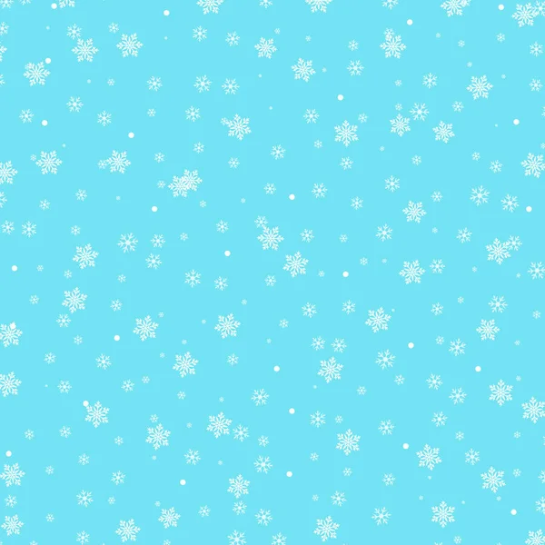 Sneeuw patroon. Vector illustratie. Vallende sneeuw. — Stockvector