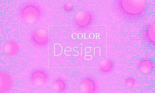 Abstract background design. Pink balls. — Stock vektor