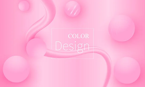 Pink design. Fluid shapes. Vector illustration. — ストックベクタ