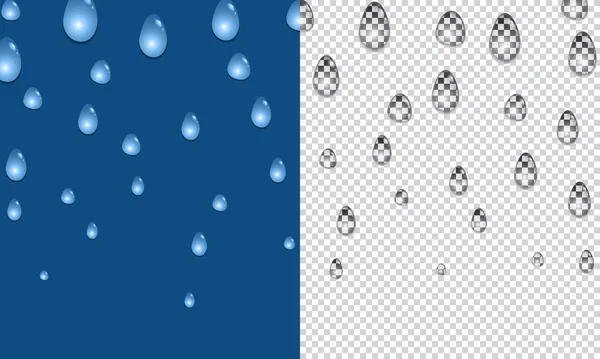 Vatten droppe bakgrund. Stänk regnet. Vektor — Stock vektor