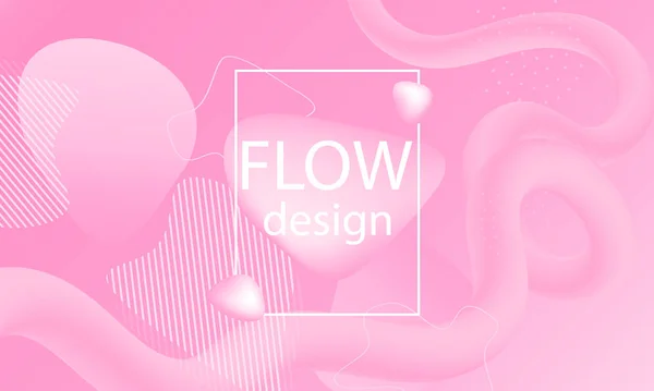 Design rose. Des formes fluides. Illustration vectorielle . — Image vectorielle