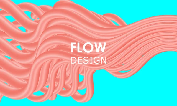 Fond couleur corail. Modèle de formes fluides . — Image vectorielle