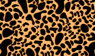 Leopar deseni. Hayvan derisi deseni. Vektör