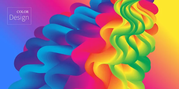 Fondo del arco iris. Patrón de Ondas. Flujo de fluidos . — Vector de stock