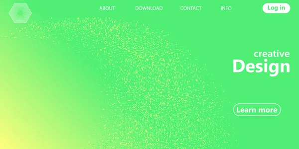 Website landing page. Green abstract background. — Wektor stockowy