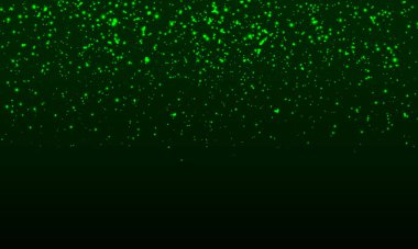 Yeşil sihirli ışıklar. Işıl ışıl parlıyor. Vektör