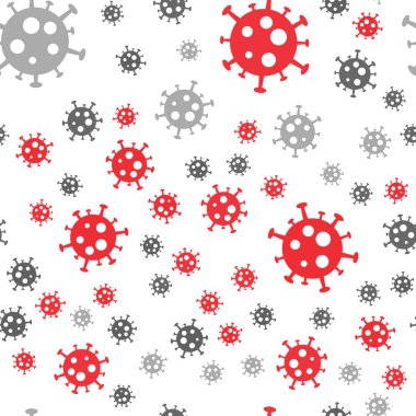 Virüs Arkaplanı. Bakteriler Kusursuz Desen.