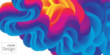 Sıvı Renkler. Sıvı şekil. Mürekkep sıçraması. Vektör.