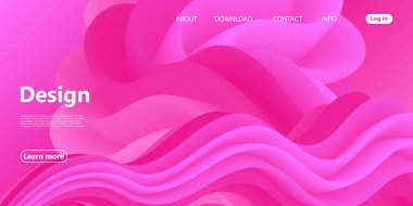 3D Pembe Arkaplan. İniş Sayfası. Sıvı ŞekliName.