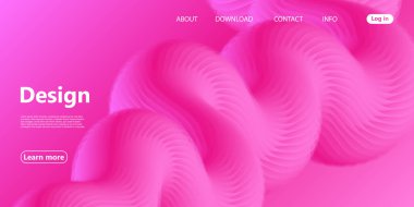 3D Pembe Arkaplan. İniş Sayfası. Sıvı ŞekliName.