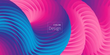 3D poster. Sıvı akışı. Sıvı Renk Arkaplanı.