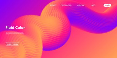 Canlı bir renk. Sıvı şekilli. Soyut akış. Vektör