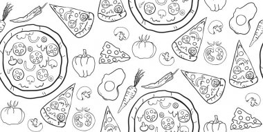 Dikişsiz pizza desen. 