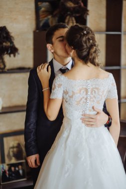 Gelin ve damat, düğün günü