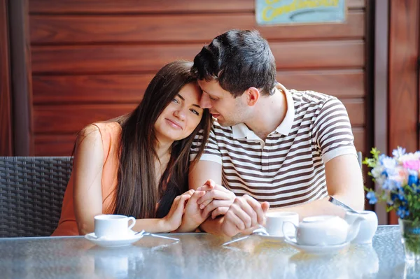 Happy couple having fun outdoors in the city