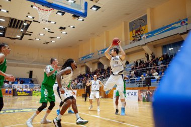 Kharkiv, Ukrayna - 24 Ocak 2020: URainian Süper Ligi Kharkiv Falcons - Zaporizhya