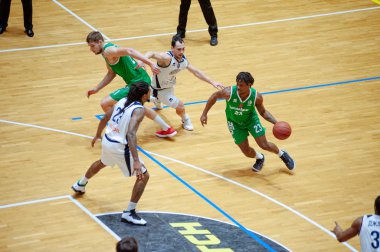 Kharkiv, Ukrayna - 24 Ocak 2020: URainian Süper Ligi Kharkiv Falcons - Zaporizhya