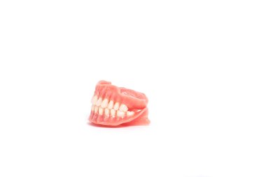 Dentures. Full removable denture. Isolate on white background clipart