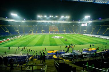 Kharkiv, Ukraine - February 20, 2020: Metallist stadium before match Shakhtar vs Benfica