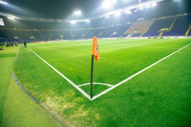 Kharkiv, Ukraine - February 20, 2020: Metallist stadium before match Shakhtar vs Benfica