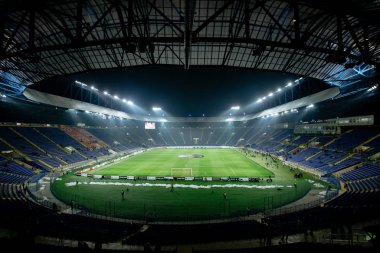 Kharkiv, Ukraine - February 20, 2020: Metallist stadium before match Shakhtar vs Benfica