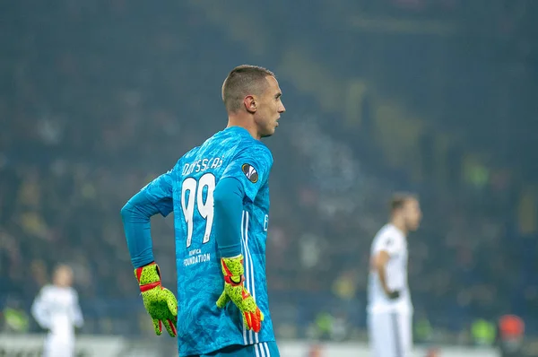 Kharkiv Ukraine February 2020 Vlachodimos Goalkeeper Match Europa League Shakhtar — Stok fotoğraf