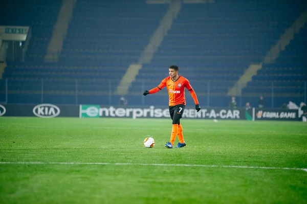 Kharkiv Oekraïne Februari 2020 Voorwaarts Van Shakhtar Donetsk Taison Uefa — Stockfoto