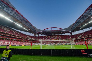 Lizbon, Portekiz - 27 Şubat 2020: Avrupa Ligi maçından önce Estadij Da Luz