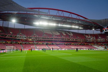 Lizbon, Portekiz - 27 Şubat 2020: Avrupa Ligi maçından önce Estadij Da Luz