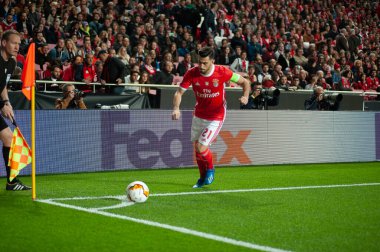 Lizbon, Portekiz - 27 Şubat 2020: Estadio Da Luz 'daki Avrupa Ligi maçı sırasında Pizzi