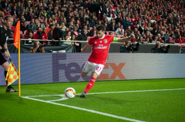 Lizbon, Portekiz - 27 Şubat 2020: Estadio Da Luz 'daki Avrupa Ligi maçı sırasında Pizzi