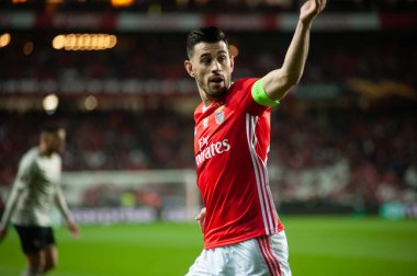 Lizbon, Portekiz - 27 Şubat 2020: Estadio Da Luz 'daki Avrupa Ligi maçı sırasında Pizzi