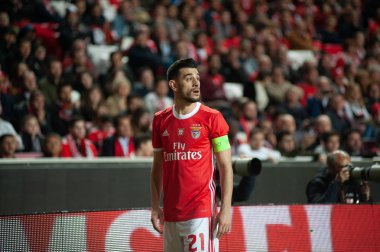 Lizbon, Portekiz - 27 Şubat 2020: Estadio Da Luz 'daki Avrupa Ligi maçı sırasında Pizzi