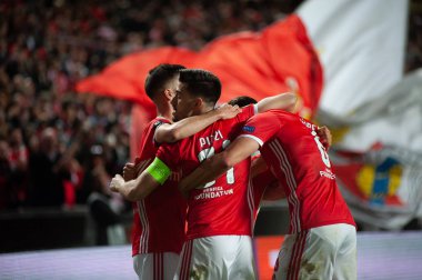 Lizbon, Portekiz - 27 Şubat 2020: Estadio Da Luz 'daki Avrupa Ligi maçı sırasında Pizzi