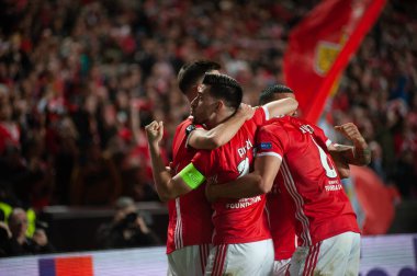Lizbon, Portekiz - 27 Şubat 2020: Estadio Da Luz 'daki Avrupa Ligi maçı sırasında Pizzi