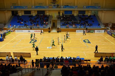 Kharkiv, Ukrayna - 1 Mart 2020: Ukrayna Süper Ligi Kharkiv Şahinleri -