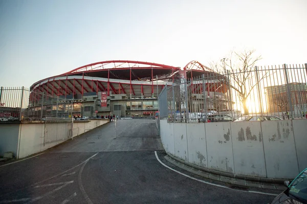 Lisboa Portugal Febrero 2020 Estadij Luz Antes Del Partido Europa — Foto de Stock