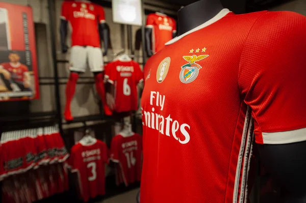 Лісабон Португалія Лютого 2020 Kit Benfica Fan Shop Estadio Luz — стокове фото