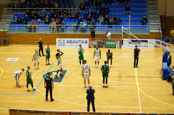 Kharkiv Ucrania Marzo 2020 Partido Baloncesto Súper Liga Ucraniana Kharkiv — Foto de Stock