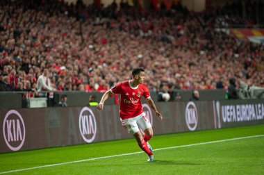 Lizbon, Portekiz - 27 Şubat 2020: Estadio Da Luz 'daki Avrupa Ligi maçında Chiquinho