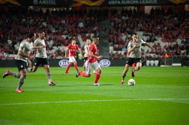 Lizbon, Portekiz - 27 Şubat 2020: Estadio Da Luz 'daki Avrupa Ligi maçında Chiquinho