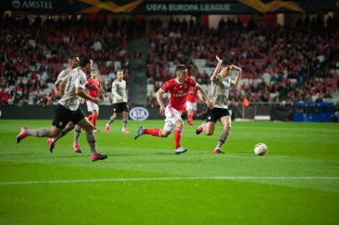 Lizbon, Portekiz - 27 Şubat 2020: Estadio Da Luz 'daki Avrupa Ligi maçında Chiquinho