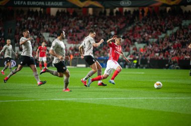 Lizbon, Portekiz - 27 Şubat 2020: Estadio Da Luz 'daki Avrupa Ligi maçında Chiquinho