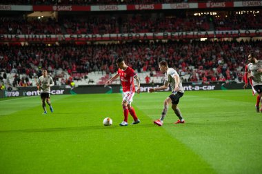 Lizbon, Portekiz - 27 Şubat 2020: Estadio Da Luz 'daki Avrupa Ligi maçında Chiquinho