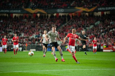 Lizbon, Portekiz - 27 Şubat 2020: Estadio Da Luz 'daki Avrupa Ligi maçında Chiquinho