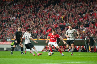 Lizbon, Portekiz - 27 Şubat 2020: Estadio Da Luz 'daki Avrupa Ligi maçında Chiquinho